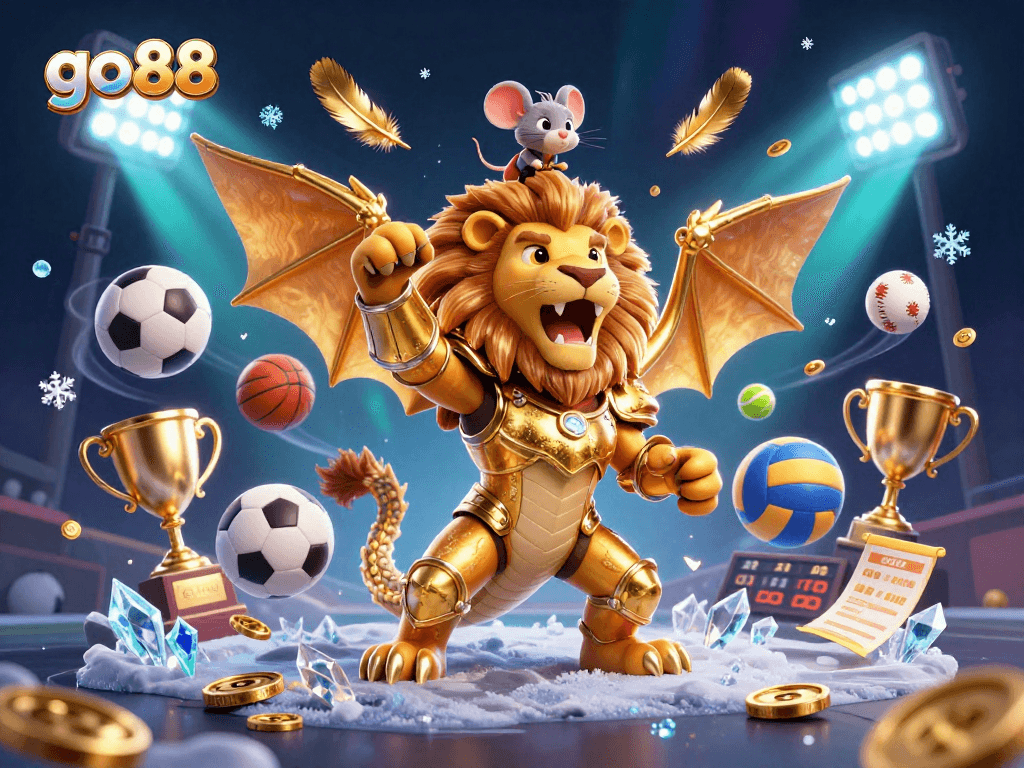 Engage with go88 through thrilling sports betting action with a dynamic 3D chimeric scene.