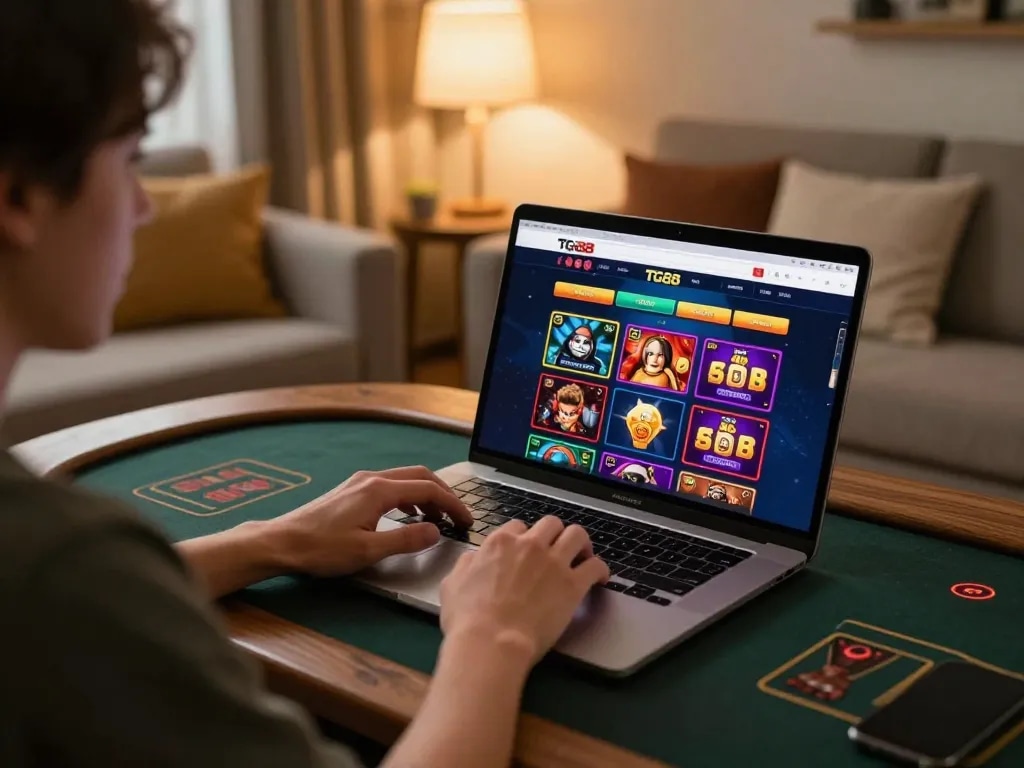 Engaging in online gambling at TG88 with a user focused on the gaming interface