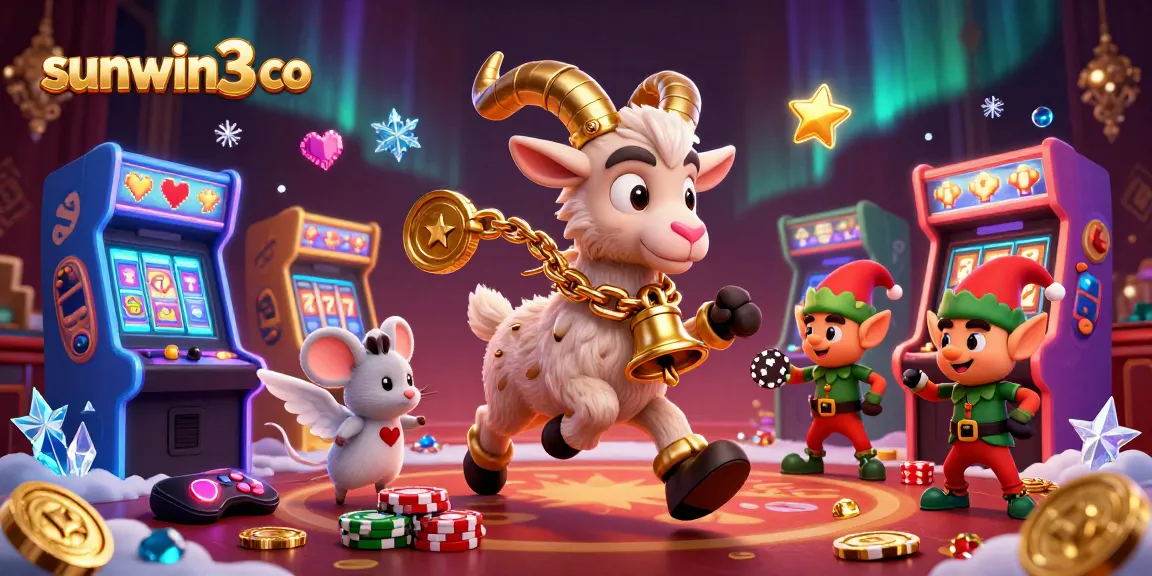 Experience thrilling gameplay at sunwin3 co with festive characters in a vibrant casino.