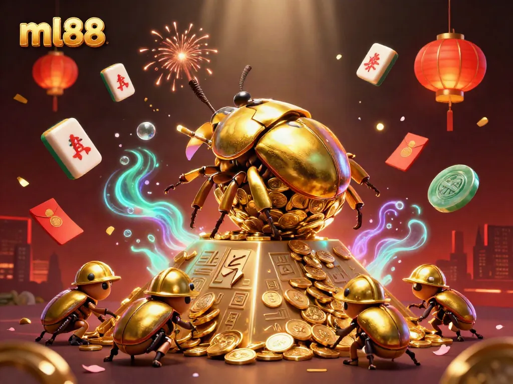 Experience the thrilling ml88 platform through a vibrant 3D casino-themed illustration.
