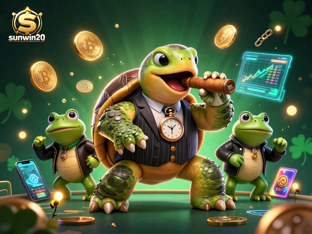 Experience thrilling gaming action with sunwin20 at the casino's vibrant atmosphere featuring unique characters.