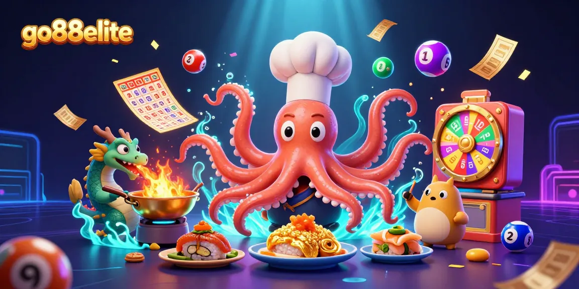 Go88elite showcases a vibrant 3D scene of characters engaging in casino-themed activities with rich visual elements and dynamic effects.