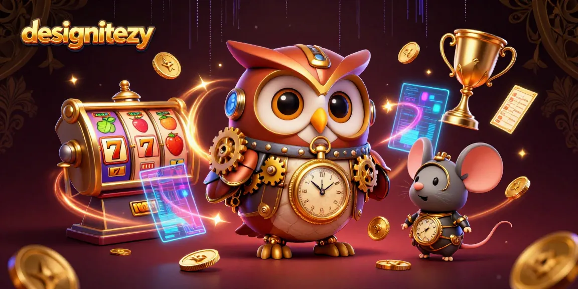 Experience thrilling gameplay with designitezy's vibrant slot machines and charming characters in action