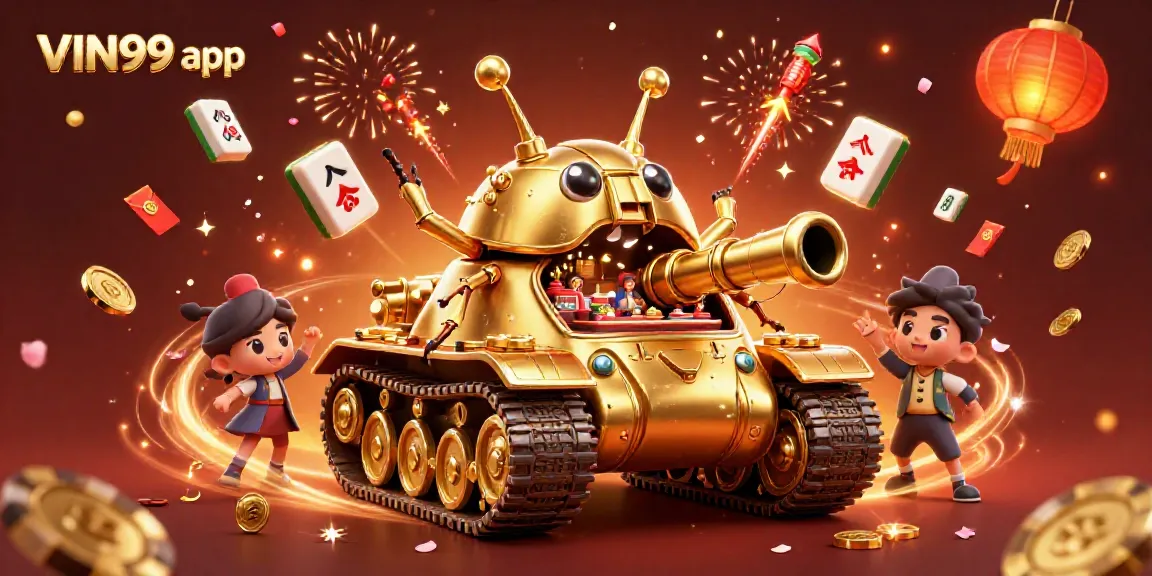 Experience the thrill of the VIN99 app with a vibrant gaming scene featuring dynamic casino elements.