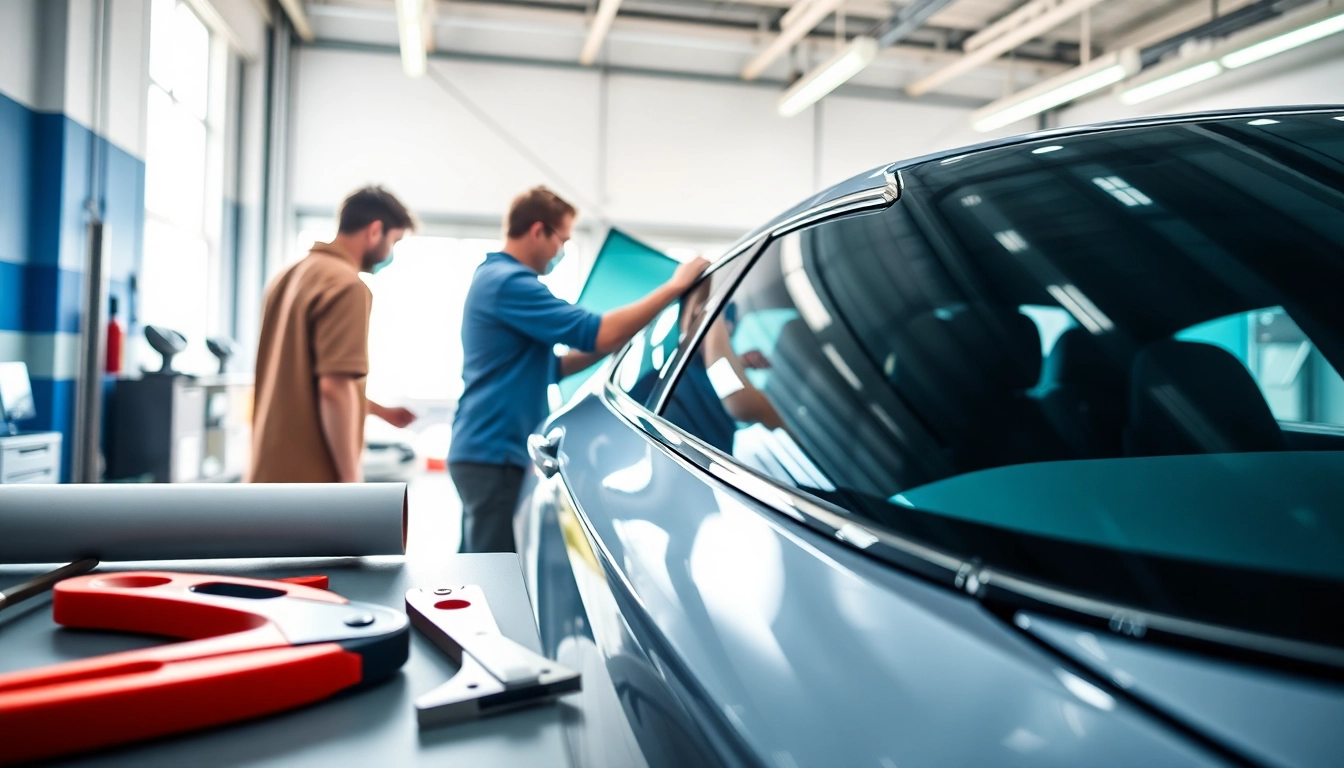 Showcasing window tinting Cleveland TN in action with skilled professionals at work.