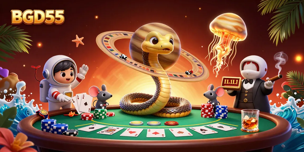 Engage with BGD55's thrilling gaming universe through vibrant 3D visuals and dynamic casino elements.