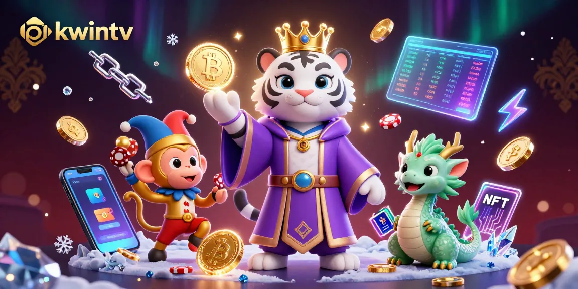 Play poker and win big with okwintv's thrilling 3D casino illustration featuring vibrant characters and gaming elements.