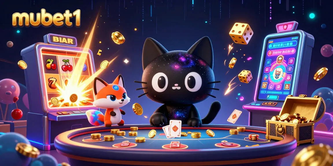 Experience thrilling gaming action at mubet1 with vibrant casino characters and dynamic elements.