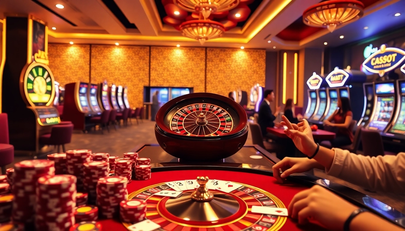 E2bet players enjoying a luxurious online casino experience with vibrant gaming elements.