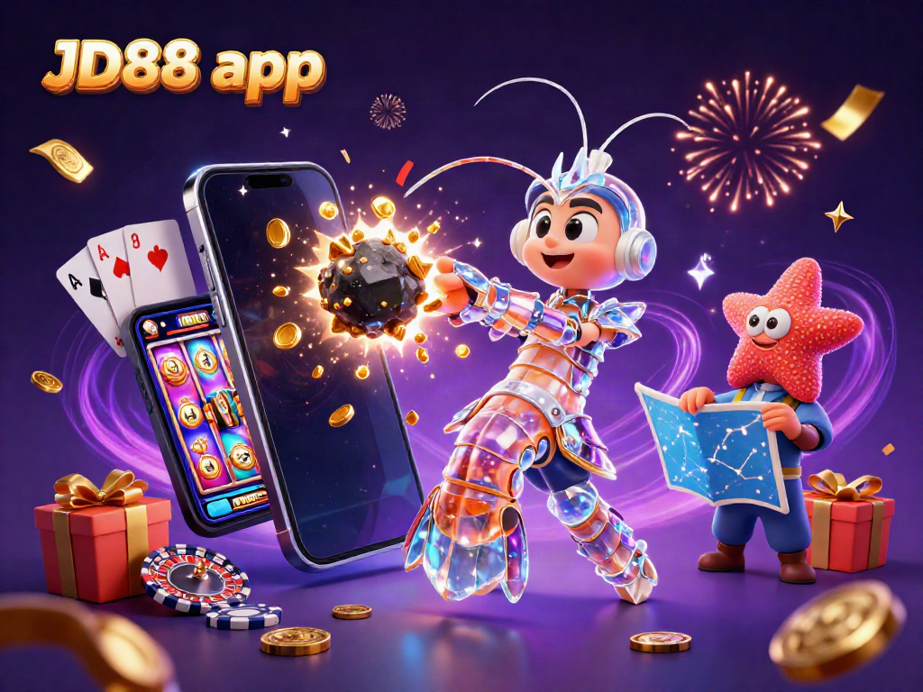Experience the thrill of winning with the JD88 app featuring a galactic samurai and cosmic riches.