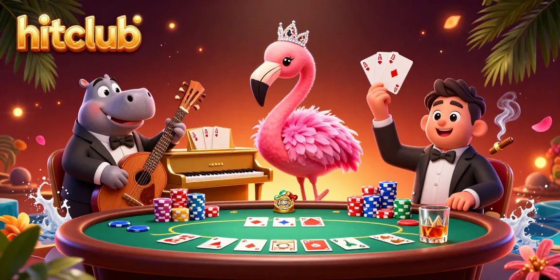 Experience the excitement of hitclub with lively characters performing in a vibrant casino setting.