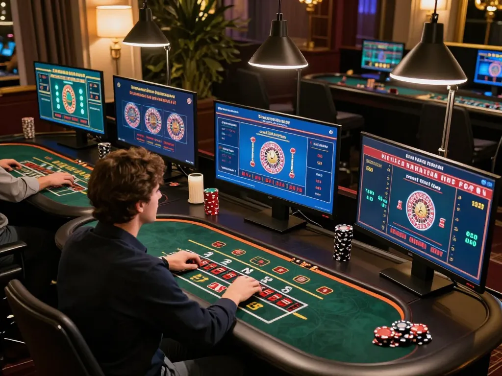 Players engage with OKFUN's online casino platform, showcasing a dynamic gaming experience.