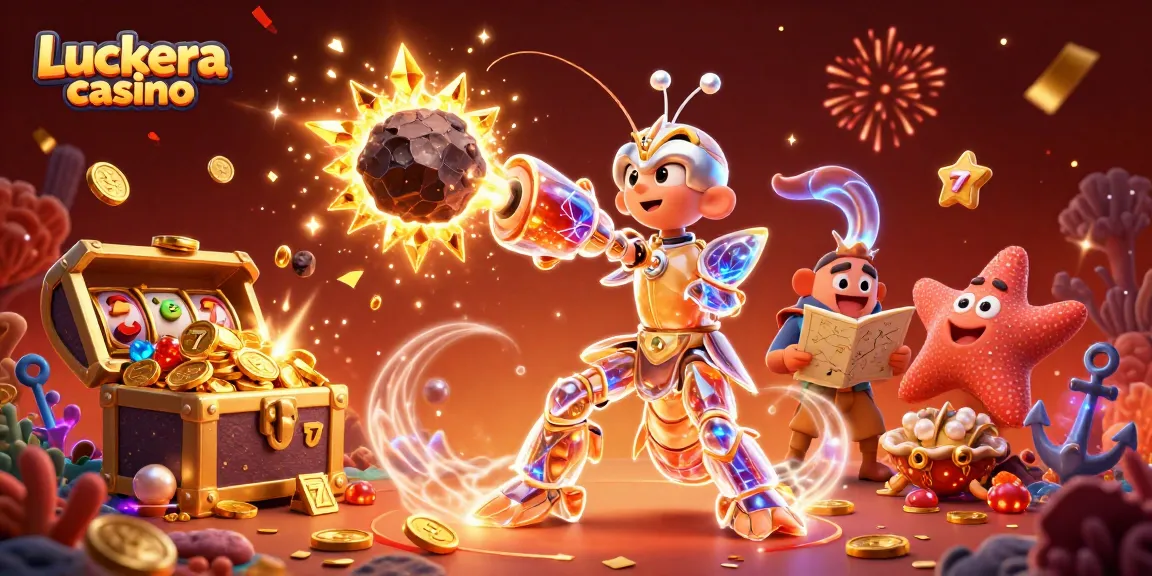 Join the adventure at Luckera casino as a galactic samurai mantis shrimp bursts through asteroids of golden gems!