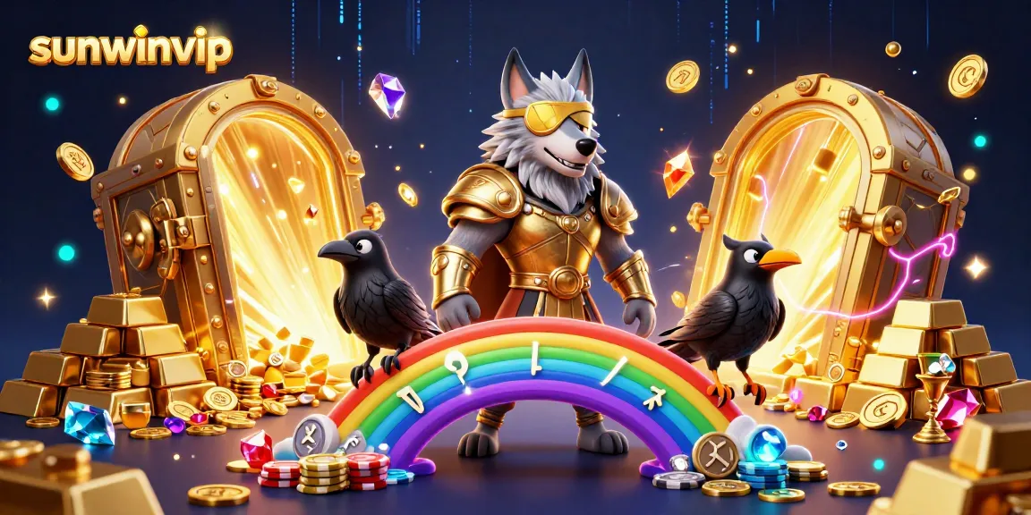 Engage with sunwinvip's vibrant gaming world through a dynamic Norse mythology scene featuring Odin and ravens.