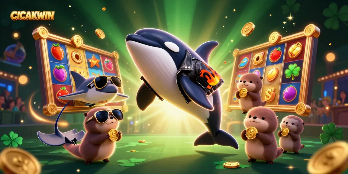 CICAKWIN showcases exciting slot games with engaging visuals featuring animated characters and vibrant symbols.