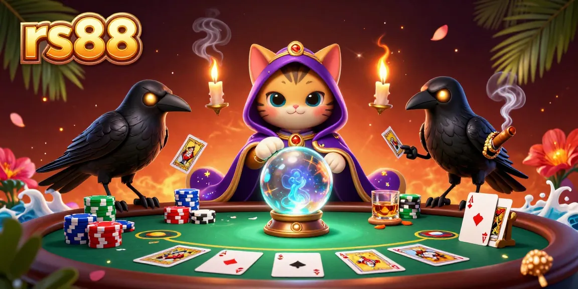Experience the thrill at RS88 with vibrant 3D characters playing poker amid a dynamic casino scene.