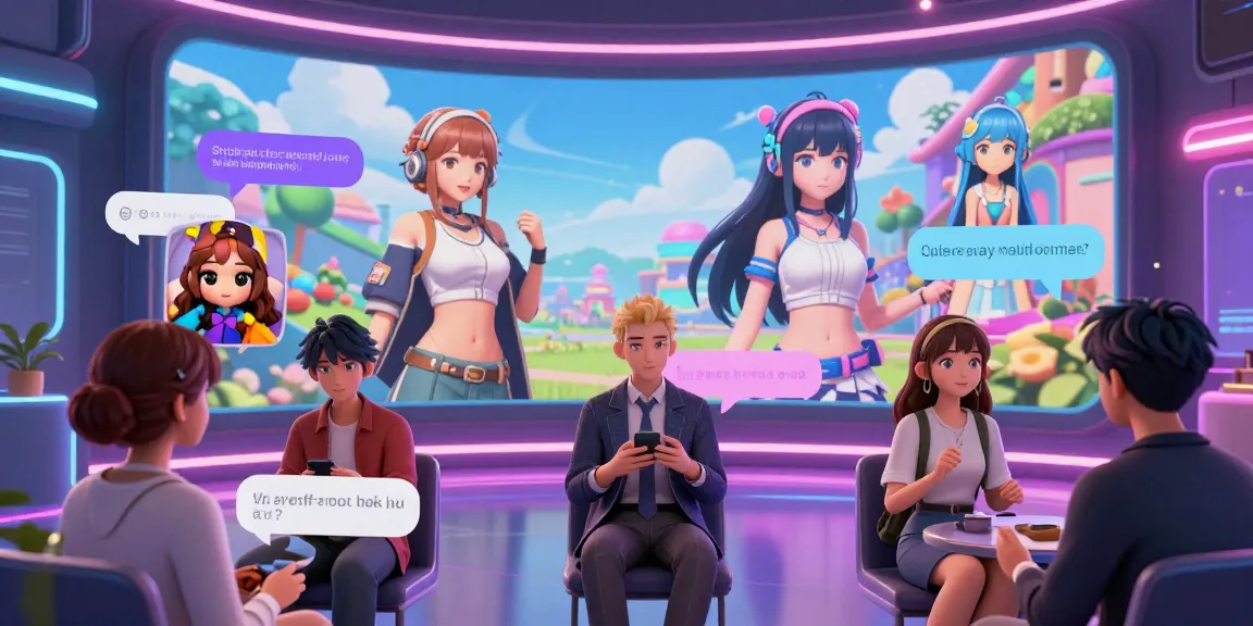 Engaging ai ecchi chat scene with animated characters and vibrant backgrounds, showcasing interactive discussions.