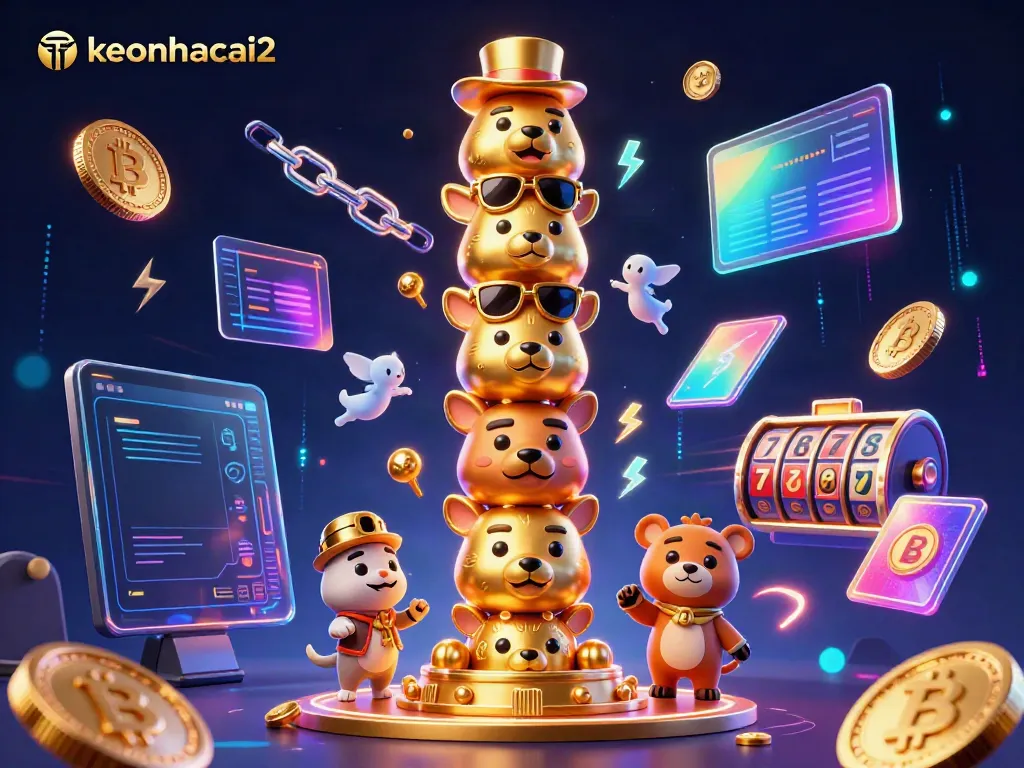Engage in epic casino action with keonhacai2's dynamic gaming illustration featuring vibrant characters.