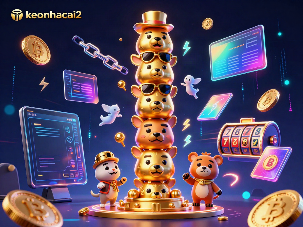 Engage in epic casino action with keonhacai2's dynamic gaming illustration featuring vibrant characters.